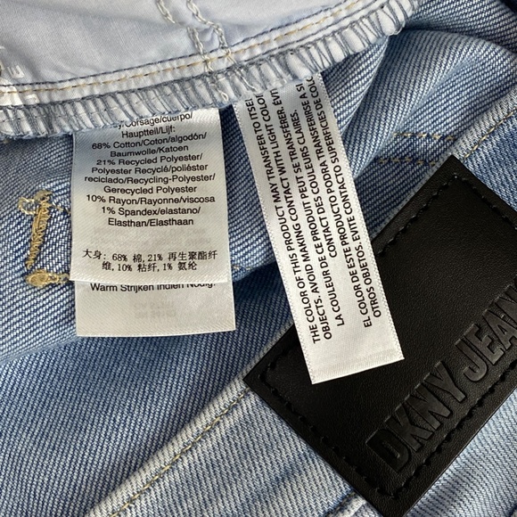 DKNY High Rise Flare Jeans Skyline Blue Stretch - Picture 6 of 9